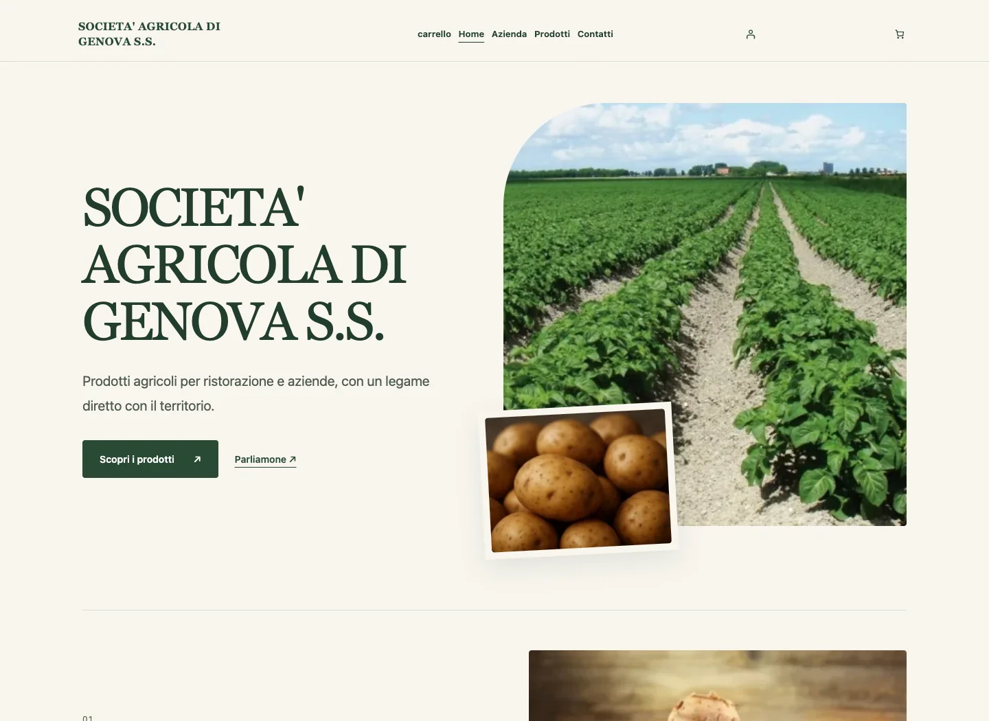 Anteprima del sito web di Agricola Di Genova